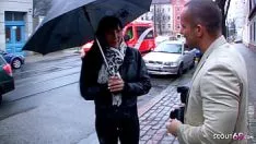 Play High german milf in leather legins pickup arm and fuck on sshoetreet